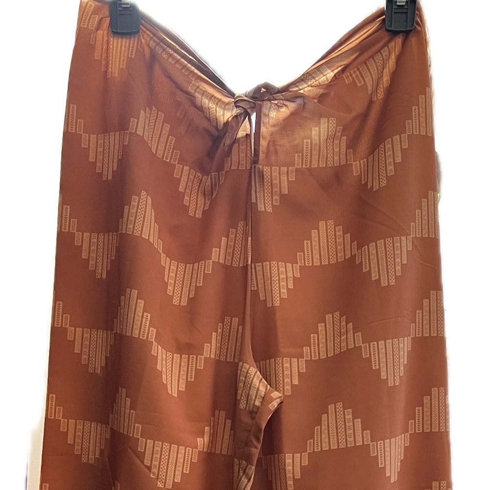 Brown Tapa Wrap Pants